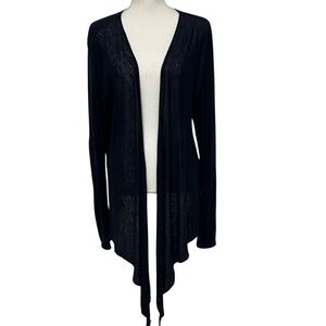 Calypso Saint Barth Open Linen Cardigan Long Sleeve Blue Lightweight Medium READ